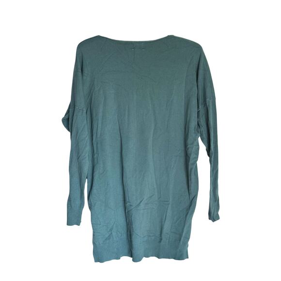 Dreamers by Debut Teal Green V-Neck Oversized Sweater M/L Cozy Lounge Layer Fall - Picture 3 of 8
